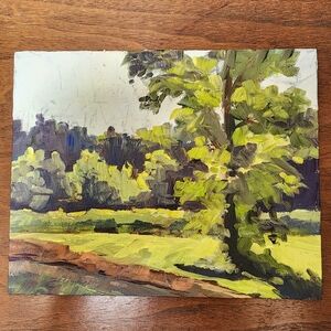 Blueberry Field Oil Painting 8in x 10in